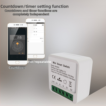 Tuya Zigbee nutika lüliti sisse/välja seadme rakenduse hääljuhtimisega peidetud ühe lülitiga kahekordse juhtimisega lüliti