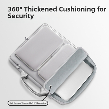 Naujas nešiojamojo kompiuterio krepšys per petį, 360 laipsnių apsauginis, sustorintas pliušinis pamušalas, verslo biuro nešiojamojo kompiuterio krepšys, 15,6 colio