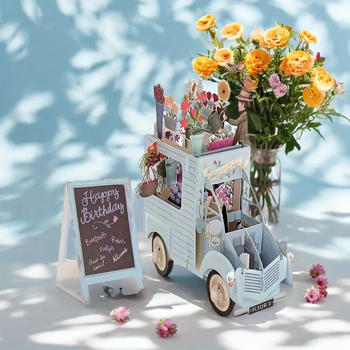 Tehase otsene kolmemõõtmeline õnnitluskaart, ujuk, armastaja sünnipäeva õnnitluskaart, eripaberist käsitsi valmistatud postikulu