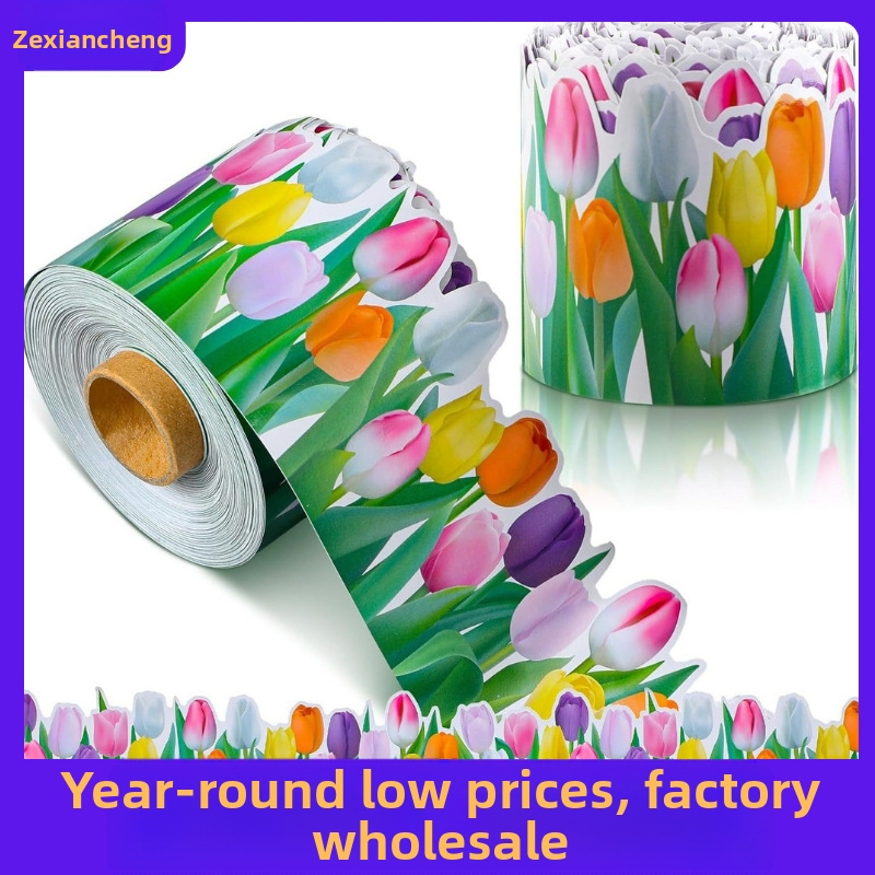 Gyári nagykereskedelem, határokon átnyúló, népszerű eladású virágdekoráció, öntapadós matrica, vízálló és karcálló, élénk színek