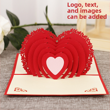 Tehase kohandatud hulgimüügi Euroopa pulma 3D 3D õnnitluskaart loominguline armastus õnnitluskaart emadepäev sõbrapäeva kaart