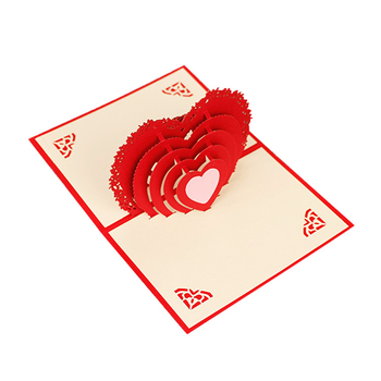 Tehase kohandatud hulgimüügi Euroopa pulma 3D 3D õnnitluskaart loominguline armastus õnnitluskaart emadepäev sõbrapäeva kaart