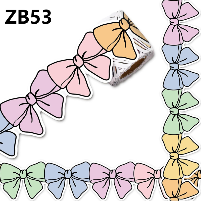 Värviline lipsusõlmega teadetetahvli ääris, pastellne lipsusõlmega stantsitud ääris, kontori-, klassiruumi- ja tahvlikaunistused