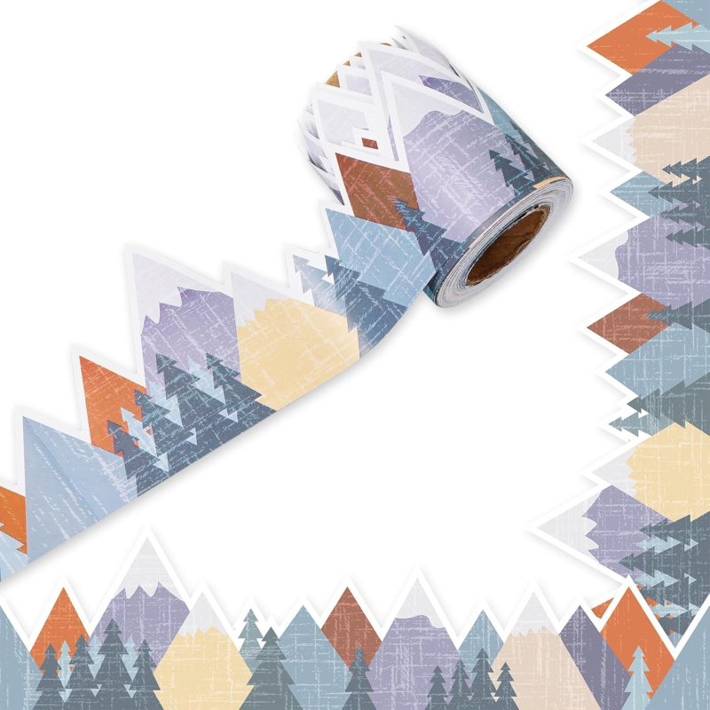 Iskolai szezonális szegélymatricák, táblára nyomtatott hirdetőtábla, dekoratív erdőmatricák