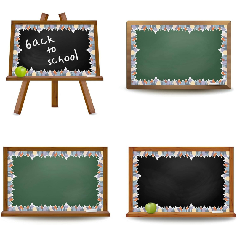 Iskolai szezonális szegélymatricák, táblára nyomtatott hirdetőtábla, dekoratív erdőmatricák