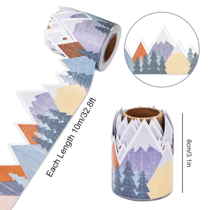 Iskolai szezonális szegélymatricák, táblára nyomtatott hirdetőtábla, dekoratív erdőmatricák