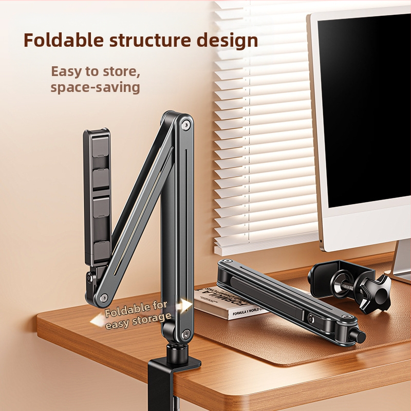 Нова мързелива поставка за телефон, въртяща се сгъваема, от алуминиева сплав, надземна, за снимане на живо, стрийминг, поставка за таблет, настолен компютър, трансграничен, горещ артикул