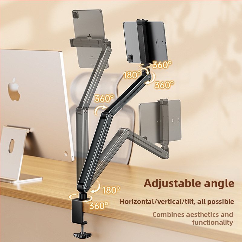 Нова мързелива поставка за телефон, въртяща се сгъваема, от алуминиева сплав, надземна, за снимане на живо, стрийминг, поставка за таблет, настолен компютър, трансграничен, горещ артикул