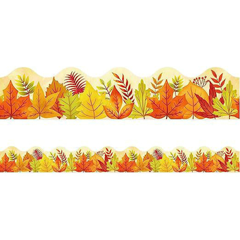 Határokon átnyúló iskolai szezon hullám tábla szegély matricák őszi levél hirdetőtábla őszi szegély osztálytermi dekoráció