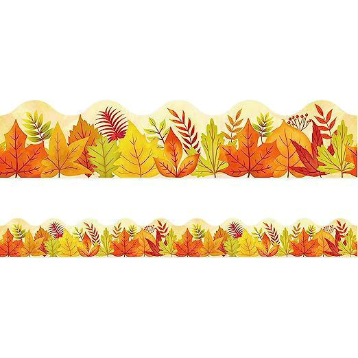 Határokon átnyúló iskolai szezon hullám tábla szegély matricák őszi levél hirdetőtábla őszi szegély osztálytermi dekoráció