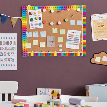 Amazon hirdetőtábla szegélydekorációs matrica szivárványos zsírkréta iskolai tanterem tábla matrica szegélydekoráció keresztszegély