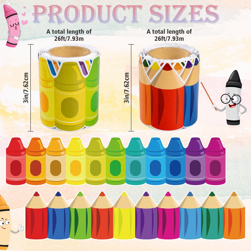 Amazon hirdetőtábla szegélydekorációs matrica szivárványos zsírkréta iskolai tanterem tábla matrica szegélydekoráció keresztszegély