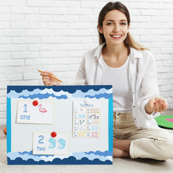 Koolihooaja ääriskleebis tahvlile, teadetetahvli kaunistus, sinise taeva ääriskleebis, ääriskleebis