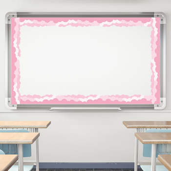 Tahvli teadetetahvli kaunistus roosa taevas ääriskleebis Ääriskleebis koolihooaja ääriskleebis