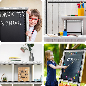 Boheemlaslikus stiilis teadetetahvli äärise kaunistuskleebis, isekleepuv rull, sobib kooliklassi tahvli kaunistamiseks