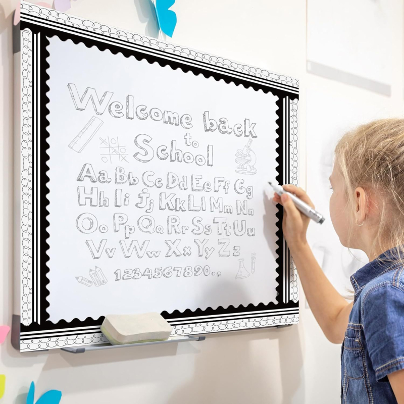 Boheemlaslikus stiilis teadetetahvli äärise kaunistuskleebis, isekleepuv rull, sobib kooliklassi tahvli kaunistamiseks