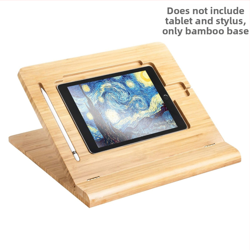 Трансгранична бамбукова стойка за таблет, регулируема стойка за зареждане на мобилен телефон, илюстратор, електронна дъска за рисуване