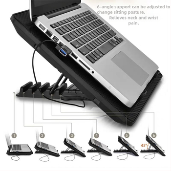 „Kyushu Fengshen“ (DEEPCOOL) UPAL nešiojamojo kompiuterio radiatorius (kompiuterio priedai / laikiklis / aušinimo stovas /