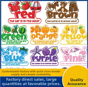 Tootja tarvikud Piiriülesed populaarsed värvilised laste plakatid Klassiruumi teadetetahvli kaunistused Puuviljad Loomad Köögiviljad Sõnakaardid