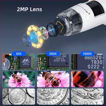 Uus 4,3-tolline 1000-kordne kõrglahutusega digitaalne mikroskoop mobiiltelefoni hoolduskell bioloogiliseks eksperimentaalseks instrumendiks