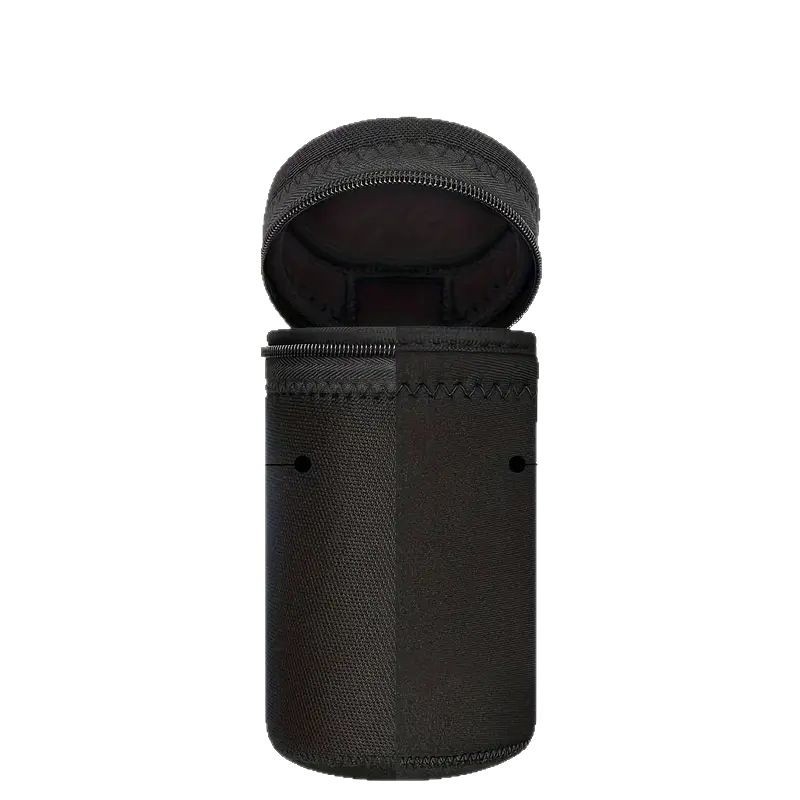 Pielāgota piekarināma āra fotografēšanas objektīva soma, ceļojumu uzglabāšanas soma, cilindriska vienkārša piekarināma soma, pielāgojams logotips, pārnēsājama