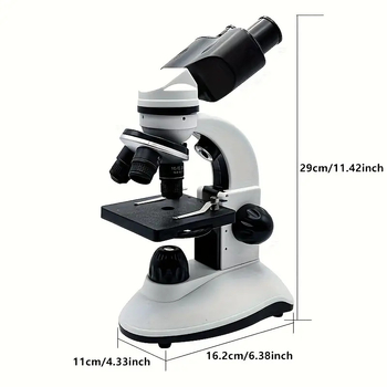 Binokulinis optinis mikroskopas, toks pat modelis, naudojamas mokyklose, yra būtinas jaunesniųjų klasių mokiniams, norintiems tyrinėti natūralius augalus, mikroskopinę biologiją ir laikyti profesinius egzaminus.