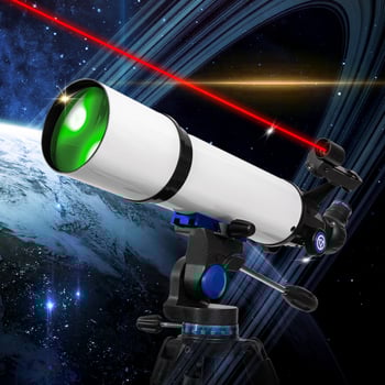 Naujas 80500 baltas didelės diafragmos teleskopas. Didelės raiškos, didelio galingumo žvaigždžių stebėjimas, pasaulio stebėjimas, dvigubos paskirties, tarpvalstybinis meistriškumas.