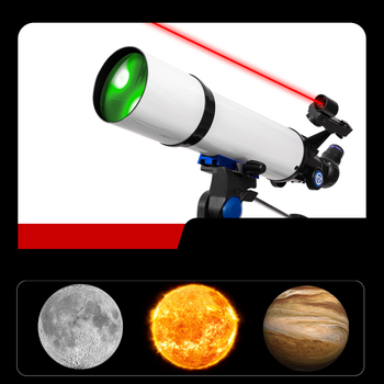 Naujas 80500 baltas didelės diafragmos teleskopas. Didelės raiškos, didelio galingumo žvaigždžių stebėjimas, pasaulio stebėjimas, dvigubos paskirties, tarpvalstybinis meistriškumas.