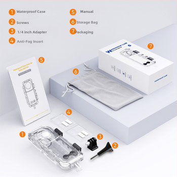 Tinka „Shadowstone Insta360X4“ vandeniui atsparus korpusas, panoraminės veiksmo kameros priedai, nematomas nardymo korpusas, apsauginis korpusas