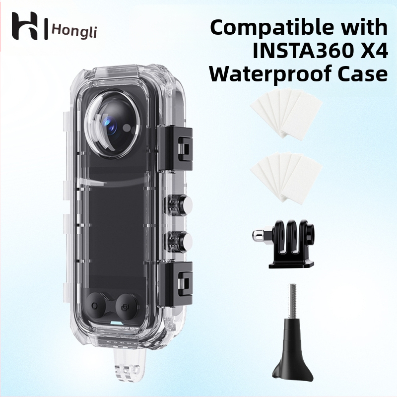 Tinka „Shadowstone Insta360X4“ vandeniui atsparus korpusas, panoraminės veiksmo kameros priedai, nematomas nardymo korpusas, apsauginis korpusas