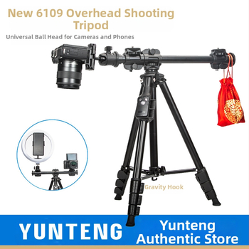 Yunteng 6109 надземна статив универсален микро-единичен мобилен телефон тремоло стойка за камера на живо