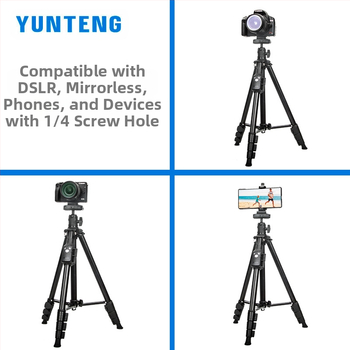 Yunteng 6109 надземна статив универсален микро-единичен мобилен телефон тремоло стойка за камера на живо