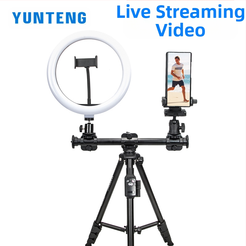 Yunteng 6109 надземна статив универсален микро-единичен мобилен телефон тремоло стойка за камера на живо