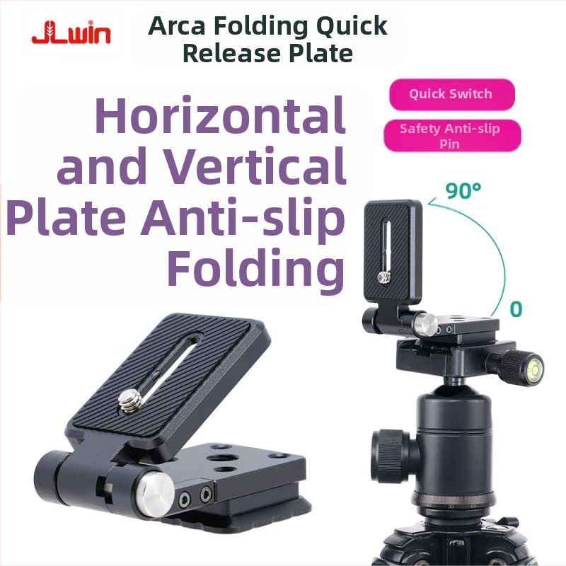 Κάμερα JLwin Micro SLR με πτυσσόμενη πλακέτα L, κατακόρυφη κεφαλή τρίποδα, πλακέτα γρήγορης φόρτωσης, πτυσσόμενη οριζόντια και κάθετη οθόνη, πλακέτα γρήγορης απελευθέρωσης