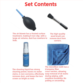 4-ühes digitaalne puhastusülikond, 4-osaline komplekt, 4-ühes peegelkaamera arvutipuhastusülikond, professionaalne puhastusülikond, neli