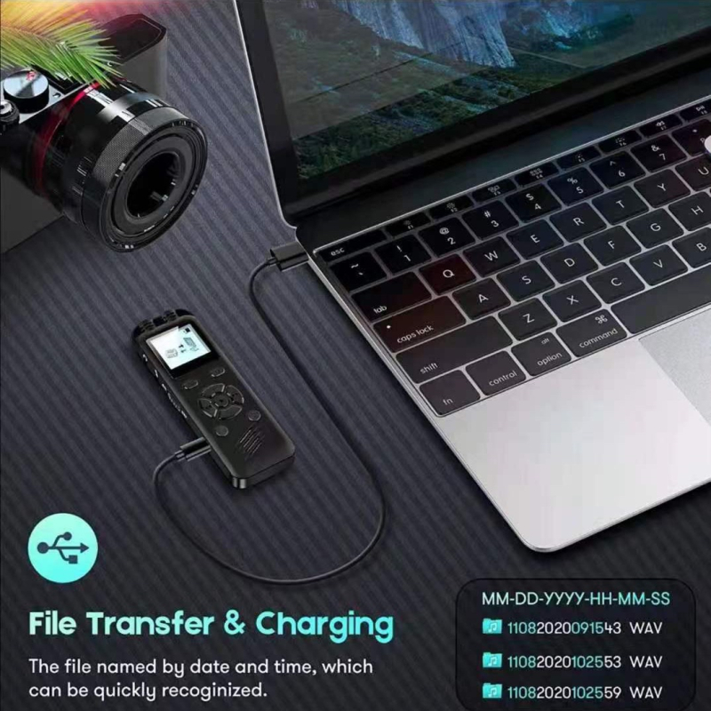 T69 piiriülene diktofon Core 2159 intelligentse mürasummutussüsteemiga, suure mahutavusega, kõrglahutusega ja ülipika ooterežiimiga salvestusseade