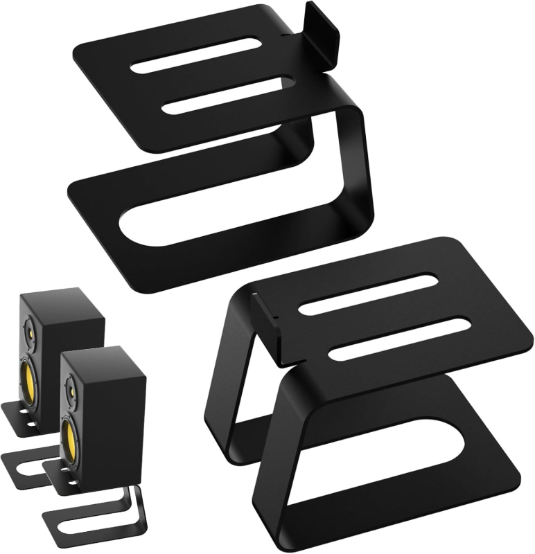 Piiriülene heliriiuli põrutuskindel metallklamber lauakõlaririiulile, metallist, müüdav lauakõlari kronstein