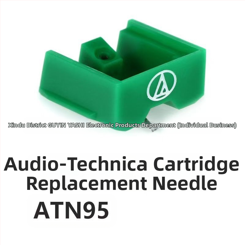 Iron Triangle Singer AT-VM95E Пикап глава Подвижна магнитна Черна лепяща Фонографска глава Универсална Оригинална Стойка