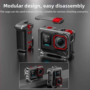 Flymile ir piemērots Insta360Acepro2 Street Shooting rokturu komplektam, sporta kameras rāmim un fotografēšanas piederumiem.