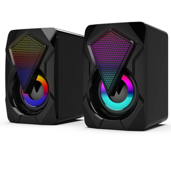 X2 multimeedia lauaarvuti heli kodulaua mini RGB värviline USB kõlar juhtmega raske subwoofer