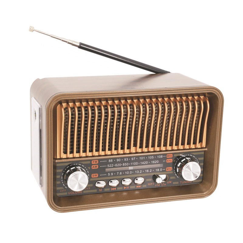 Az Egyesült Államokba exportált vintage rádió többsávos félvezető újratölthető, többfunkciós Bluetooth hangszóró nagy hangerővel