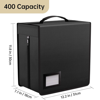 Didelis, ugniai atsparus CD laikymo krepšys su užtrauktuku, daugiasluoksnis, vandeniui atsparus CD laikymo krepšys