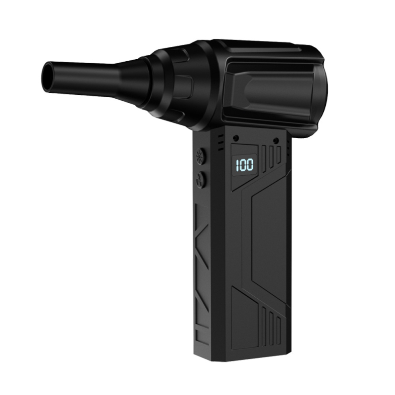 Határokon átnyúló erőszakos turbóventilátor, nagy sebességű, kefe nélküli, mini hordozható ventilátor, kültéri kézi vezeték nélküli hajszárító több fúvókával