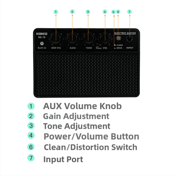 Elektrikitarri elektrilise bassi kõlari helivõimendi 10W kaasaskantav mini Bluetooth-heliinstrumentide lisatarvikud