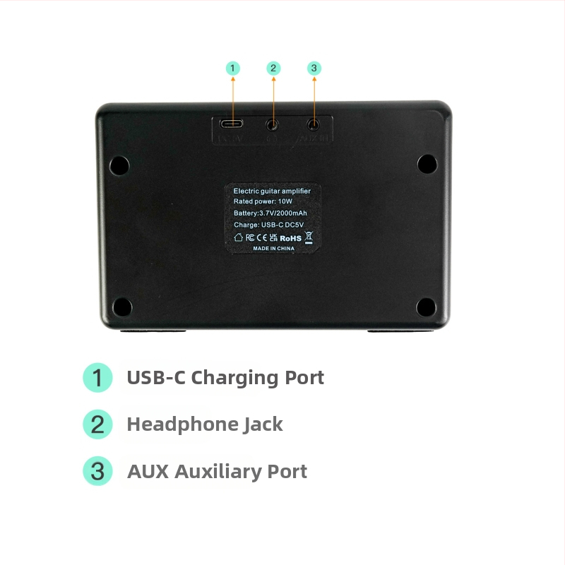 Електрическа китара, електрически бас високоговорител, усилвател на звука 10W, преносим мини Bluetooth аудио инструмент, аксесоари