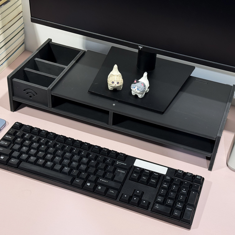 Határokon átnyúló Temu Népszerű Asztali Monitor Magasító Állvány Wifi Számítógép Magasító Állvány Asztali Pad Tárolódoboz