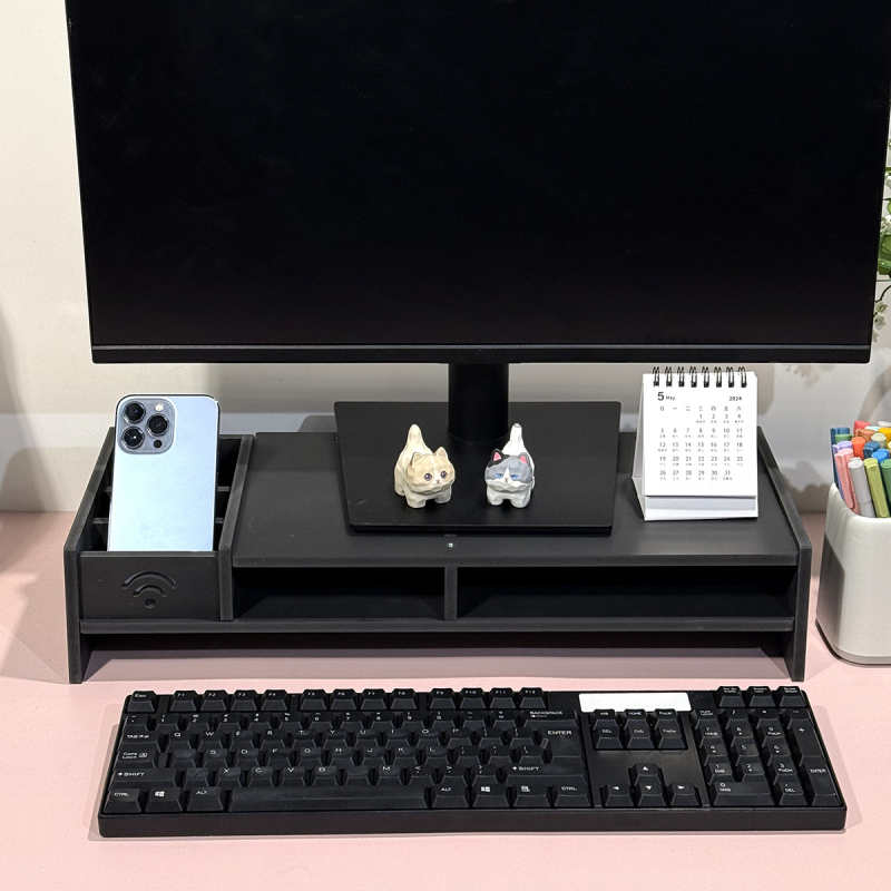 Határokon átnyúló Temu Népszerű Asztali Monitor Magasító Állvány Wifi Számítógép Magasító Állvány Asztali Pad Tárolódoboz