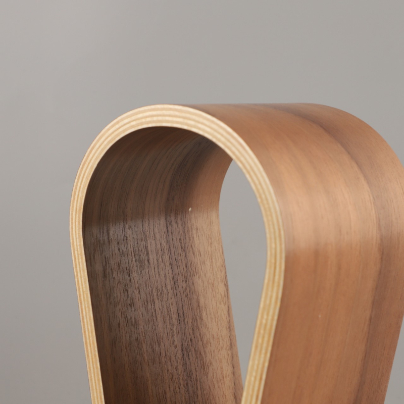 Modern, egyszerű, tömörfa, dió színű fejhallgató-állvány, e-sport szoba, hálószoba, bejárat, dolgozószoba, lakberendezési tárgyak