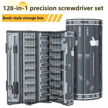 128 dalių tikslių atsuktuvų rinkinys, skirtas išardyti mašinas, prižiūrėti, daugiafunkcis rankinis atsuktuvas, tūrio rinkinys