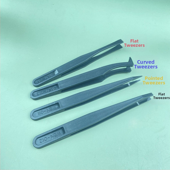 Antistatinis plastikinis laužtuvas, 14 viename, priežiūros įrankis, elektronikos gamyklai, juodas smailus, plataus žiočių segtukas